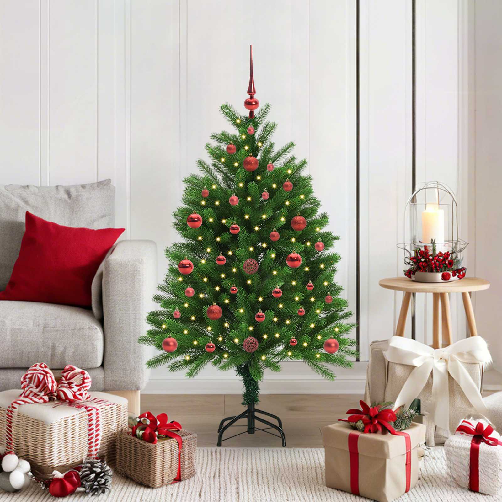 vidaXL Christmas Tree with 150 LEDs with Stand Green 120 cm PE 1