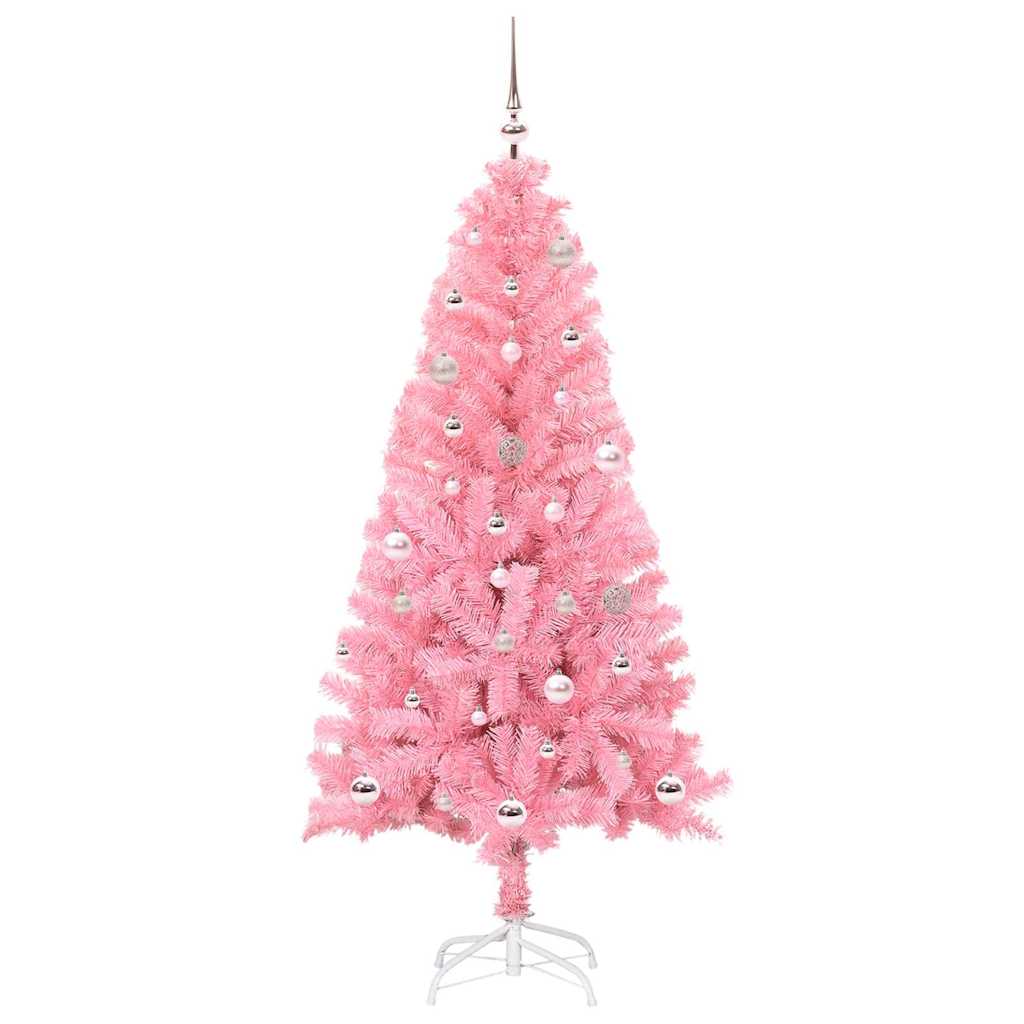 vidaXL Christmas Tree Pink 150 cm PVC 3