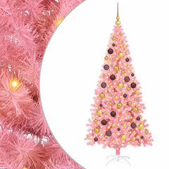vidaXL Christmas Tree Pink 180 cm PVC 2