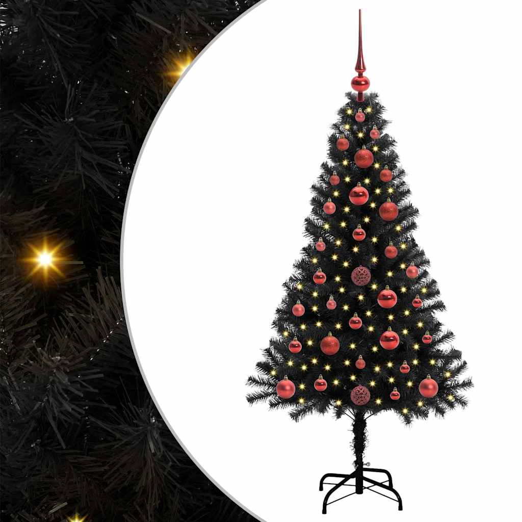 vidaXL Christmas Tree Black 120 cm PVC 2