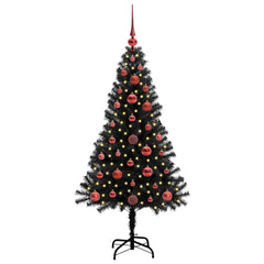 vidaXL Christmas Tree Black 120 cm PVC 3