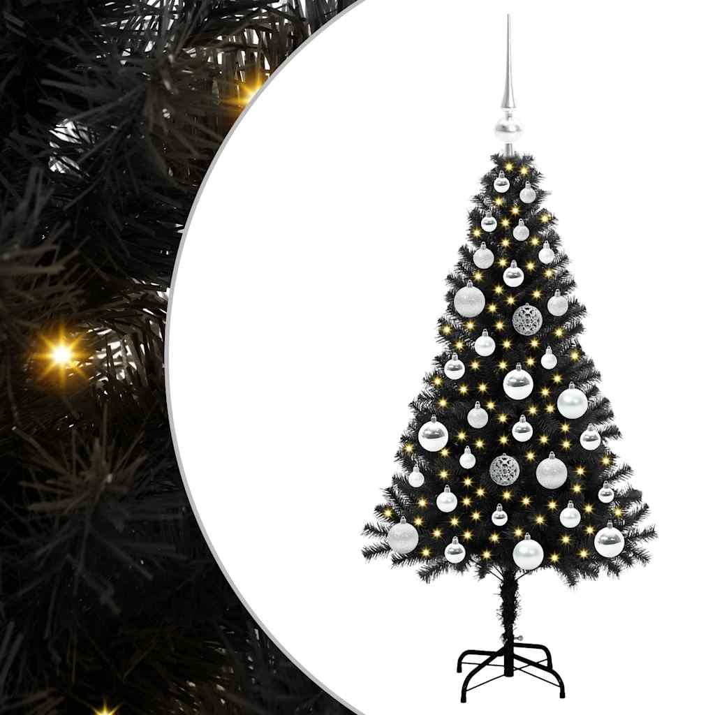 vidaXL Christmas Tree Black 120 cm PVC 2