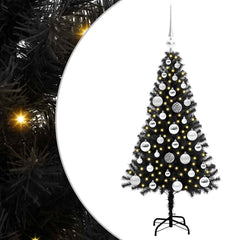 vidaXL Christmas Tree Black 120 cm PVC 2