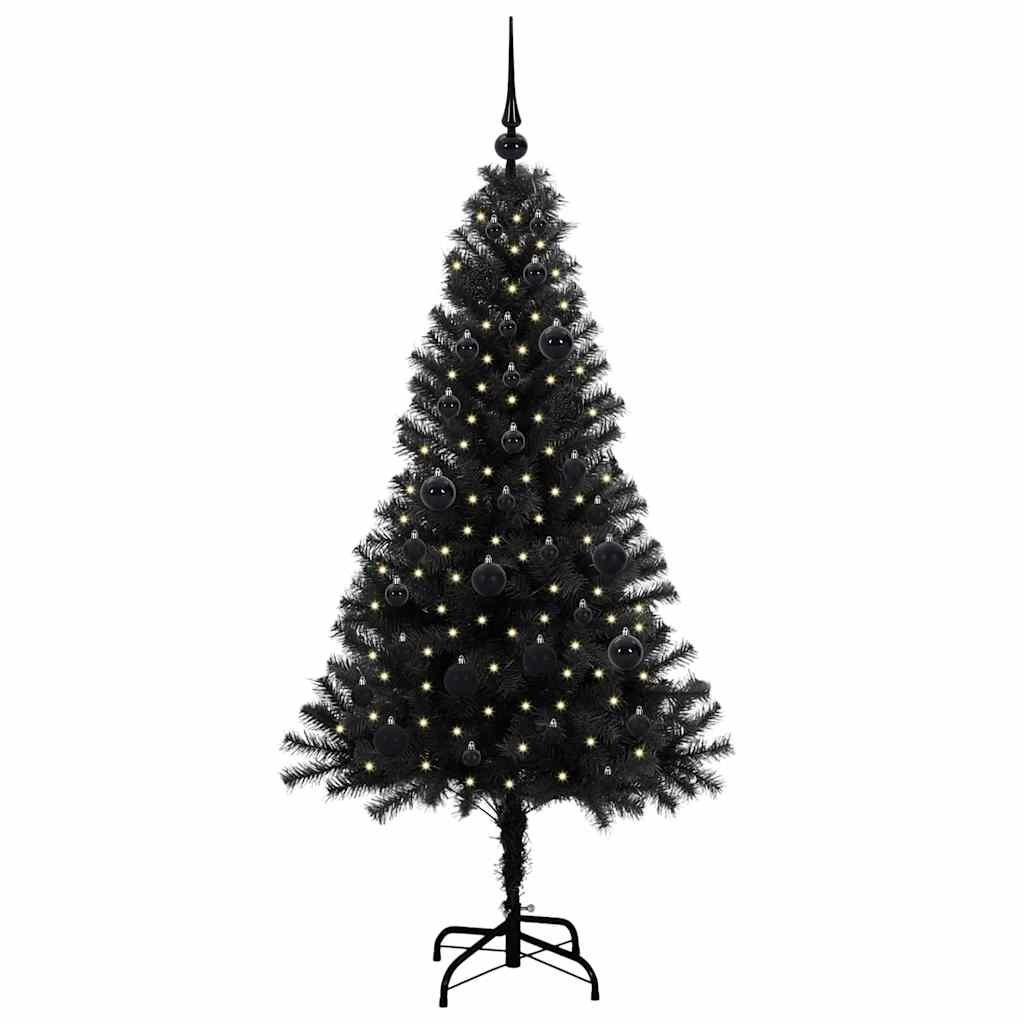 vidaXL Christmas Tree Black 150 cm PVC 3