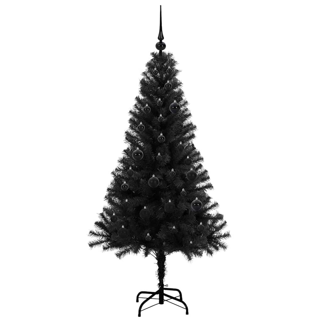 vidaXL Christmas Tree Black 150 cm PVC 4
