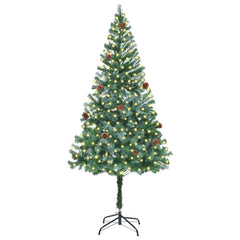 vidaXL Artificial Christmas Tree with Stand Green 180 cm PVC and Steel 3