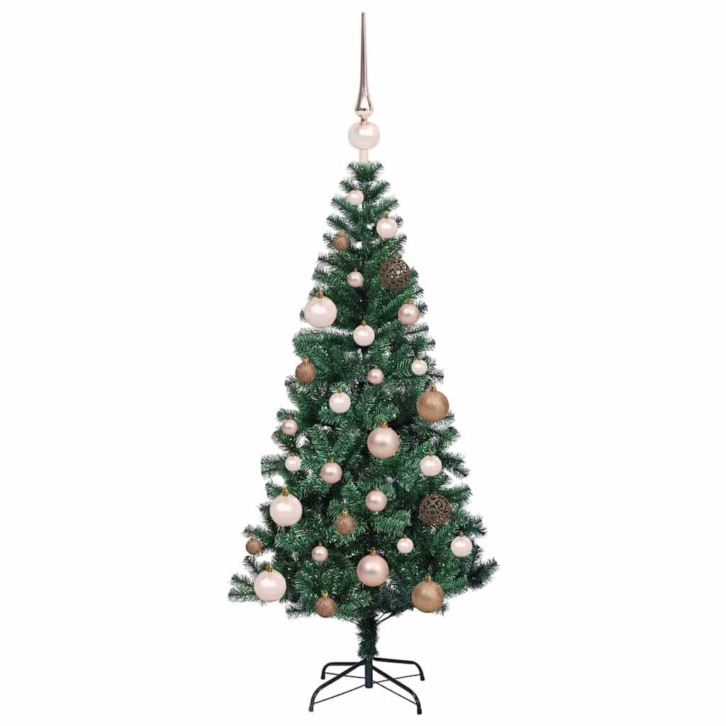 vidaXL Artificial Pre-lit Christmas Tree Green 120 cm PVC and Metal 4