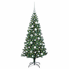 vidaXL Artificial Pre-lit Christmas Tree Green 120 cm PVC and Metal 3