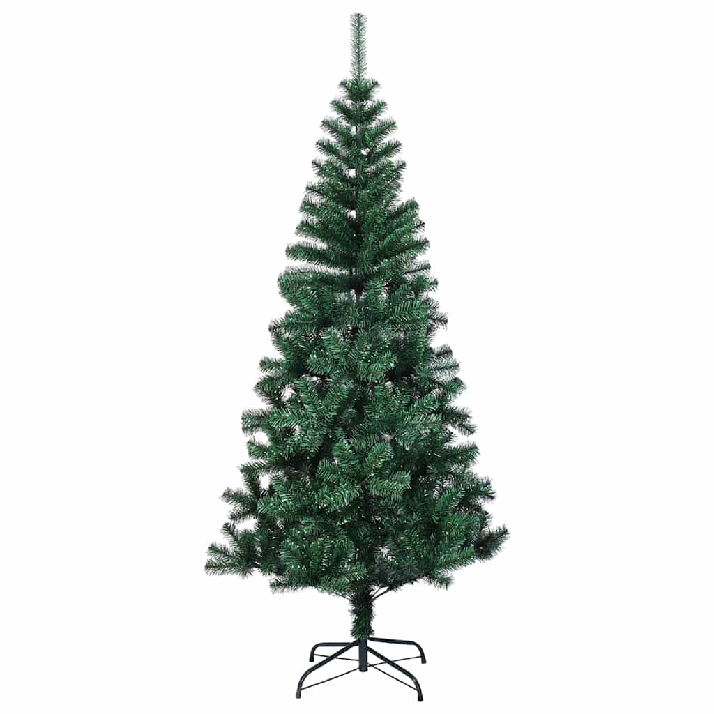 vidaXL Artificial Pre-lit Christmas Tree Green 120 cm PVC and Metal 5