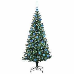 vidaXL Artificial Pre-lit Christmas Tree Green 180 cm PVC and Metal 3