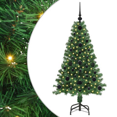 vidaXL Artificial Christmas Tree with 150 LEDs with Stand Green 120 cm 2