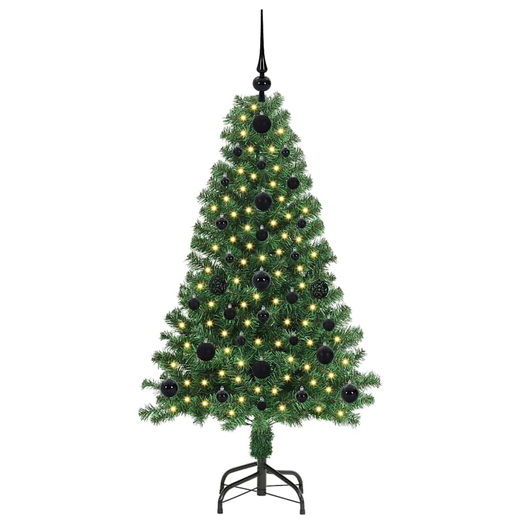 vidaXL Artificial Christmas Tree with 150 LEDs with Stand Green 120 cm 3