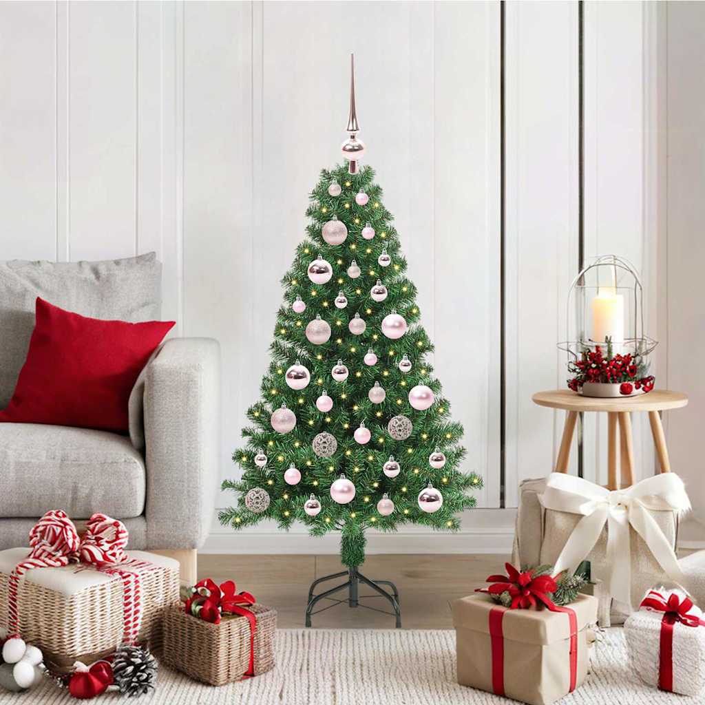 vidaXL Artificial Christmas Tree with 150 LEDs with Stand Green 120 cm 1