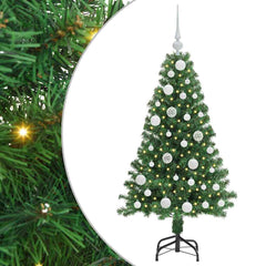 vidaXL Artificial Christmas Tree with 150 LEDs with Stand Green 120 cm 2