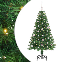 vidaXL Artificial Christmas Tree with 150 LEDs with Stand Green 150 cm 2