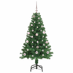 vidaXL Artificial Christmas Tree with 150 LEDs with Stand Green 150 cm 4