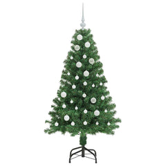 vidaXL Artificial Christmas Tree with 150 LEDs with Stand Green 150 cm 4