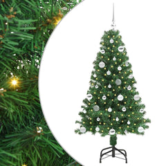 vidaXL Artificial Christmas Tree with 150 LEDs with Stand Green 150 cm 2