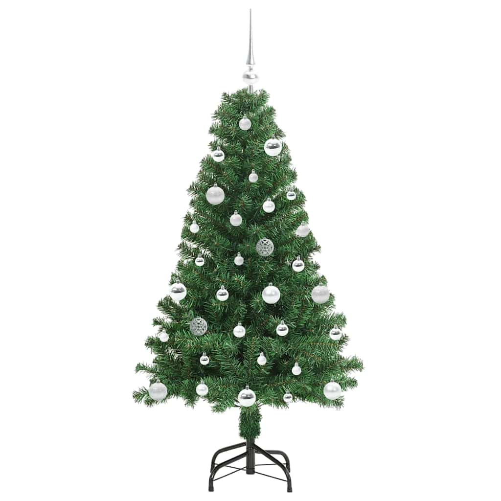 vidaXL Artificial Christmas Tree with 150 LEDs with Stand Green 150 cm 4