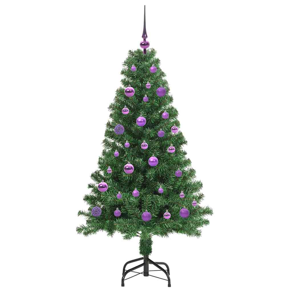 vidaXL Artificial Christmas Tree with 150 LEDs with Stand Green 150 cm 4