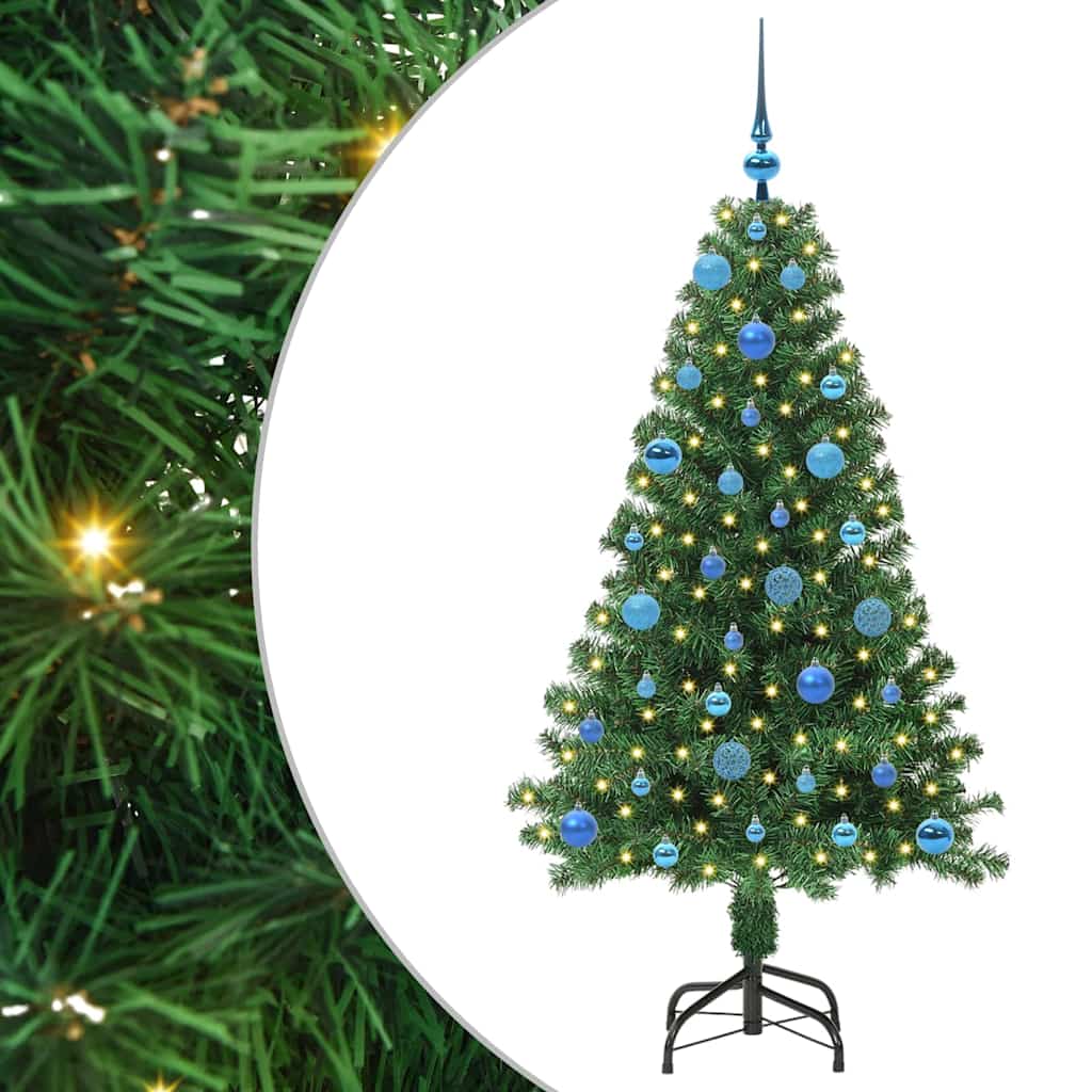 vidaXL Artificial Christmas Tree with 150 LEDs with Stand Green 150 cm 2