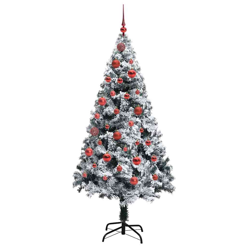 vidaXL Artificial Christmas Tree with 150 LEDs with Stand White 150 cm 4