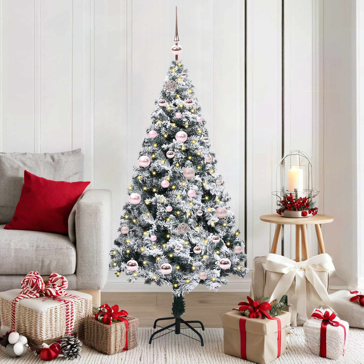 vidaXL Artificial Christmas Tree White 150 cm Width 150 cm