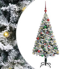 vidaXL Artificial Christmas Tree with 150 LEDs with Stand White 150 cm 2