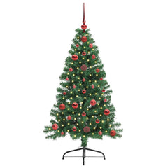 vidaXL Artificial Pre-lit Christmas Tree Green 120 cm PVC 3