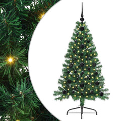 vidaXL Artificial Pre-lit Christmas Tree Green 120 cm PVC 2