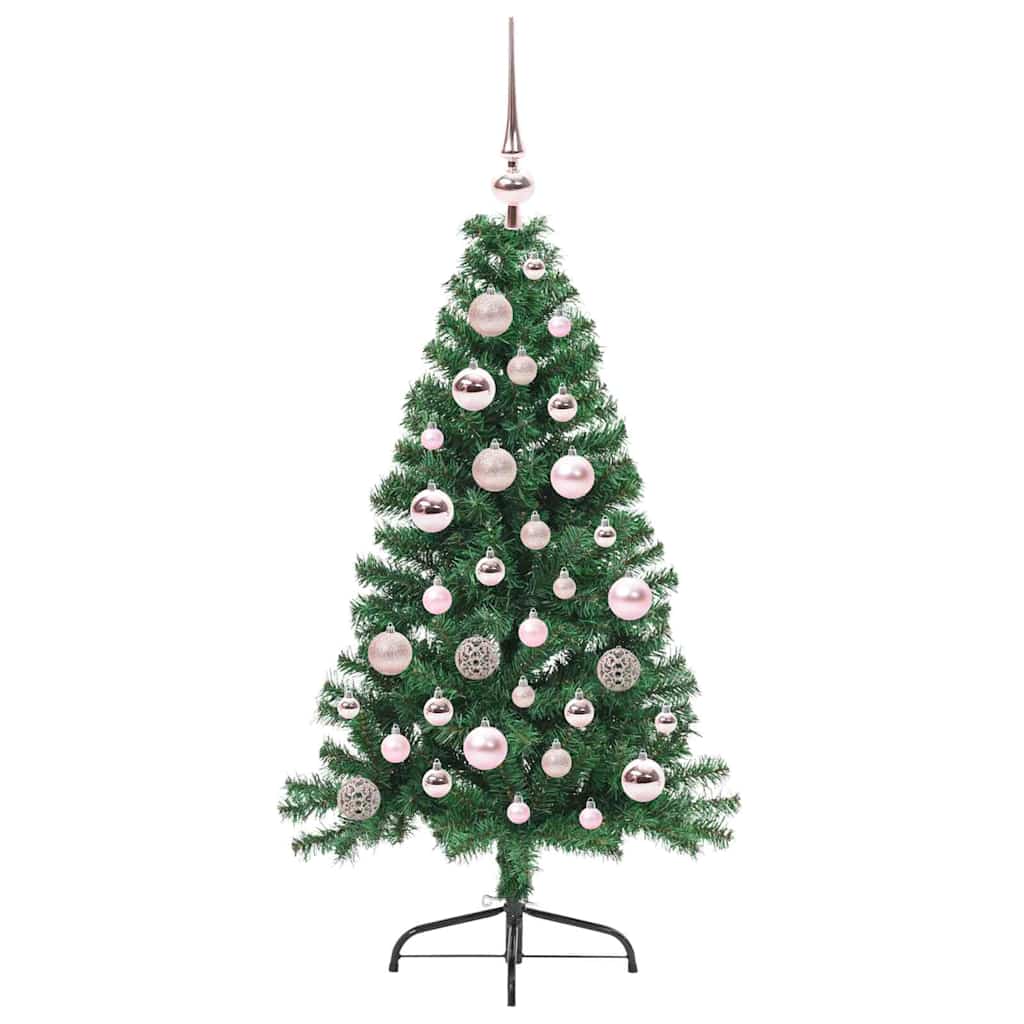 vidaXL Artificial Pre-lit Christmas Tree Green 120 cm PVC 4