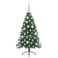 vidaXL Artificial Pre-lit Christmas Tree Green 120 cm PVC 4