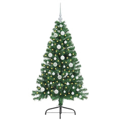 vidaXL Artificial Pre-lit Christmas Tree Green 120 cm PVC 3