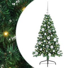 vidaXL Artificial Pre-lit Christmas Tree Green 120 cm PVC 2