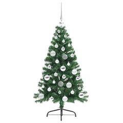 vidaXL Artificial Pre-lit Christmas Tree Green 120 cm PVC 4