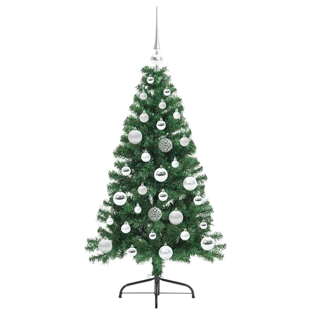 vidaXL Artificial Pre-lit Christmas Tree Green 120 cm PVC 4
