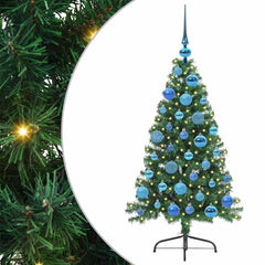 vidaXL Artificial Pre-lit Christmas Tree Green 120 cm PVC 2
