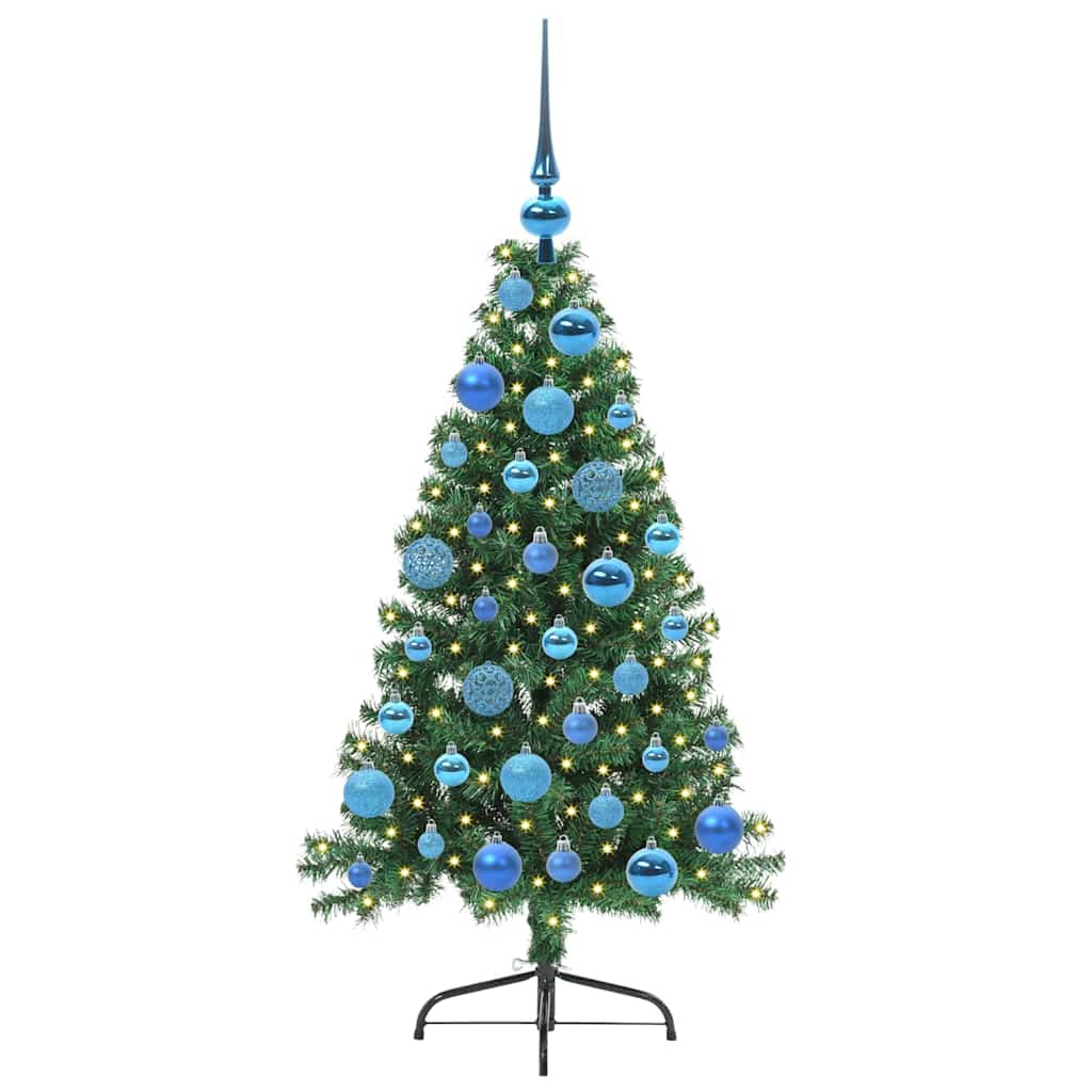 vidaXL Artificial Pre-lit Christmas Tree Green 120 cm PVC 3