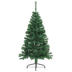 vidaXL Artificial Pre-lit Christmas Tree Green 150 cm PVC 4