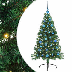 vidaXL Artificial Pre-lit Christmas Tree Green 150 cm PVC 2