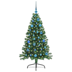 vidaXL Artificial Pre-lit Christmas Tree Green 150 cm PVC 3