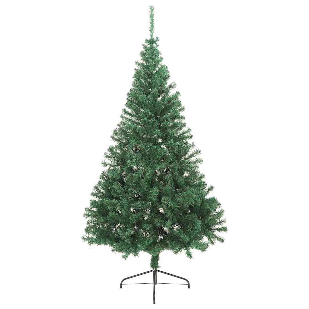 vidaXL Artificial Pre-lit Christmas Tree Green 180 cm PVC 5