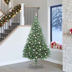 vidaXL Artificial Pre-lit Christmas Tree PVC 240 cm Green