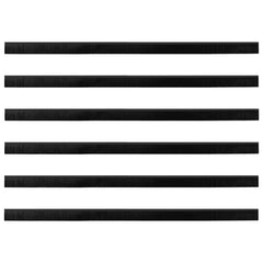 vidaXL Screw-on Door Brush Seals 6 pcs Black 100 cm Aluminium Alloy 6