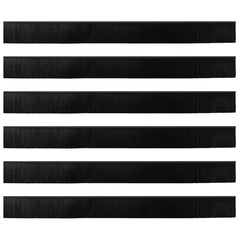 vidaXL Screw-on Door Brush Seals 6 pcs Black 100 cm Aluminium Alloy 6