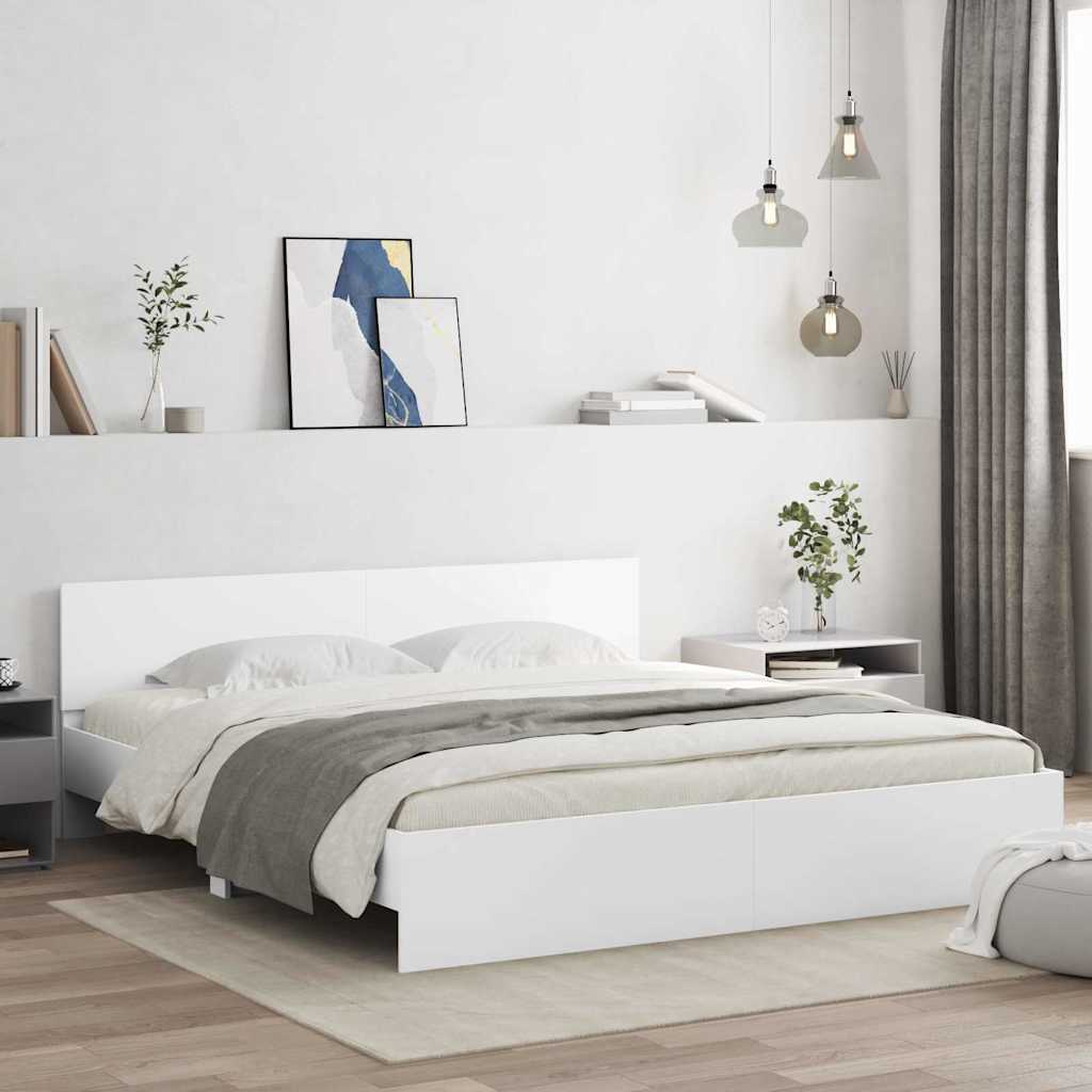Bed Frame without Mattress White Full
