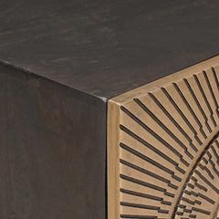 vidaXL TV Cabinet with Drawer with Shelf Brass 105 x 30 x 50 cm 6