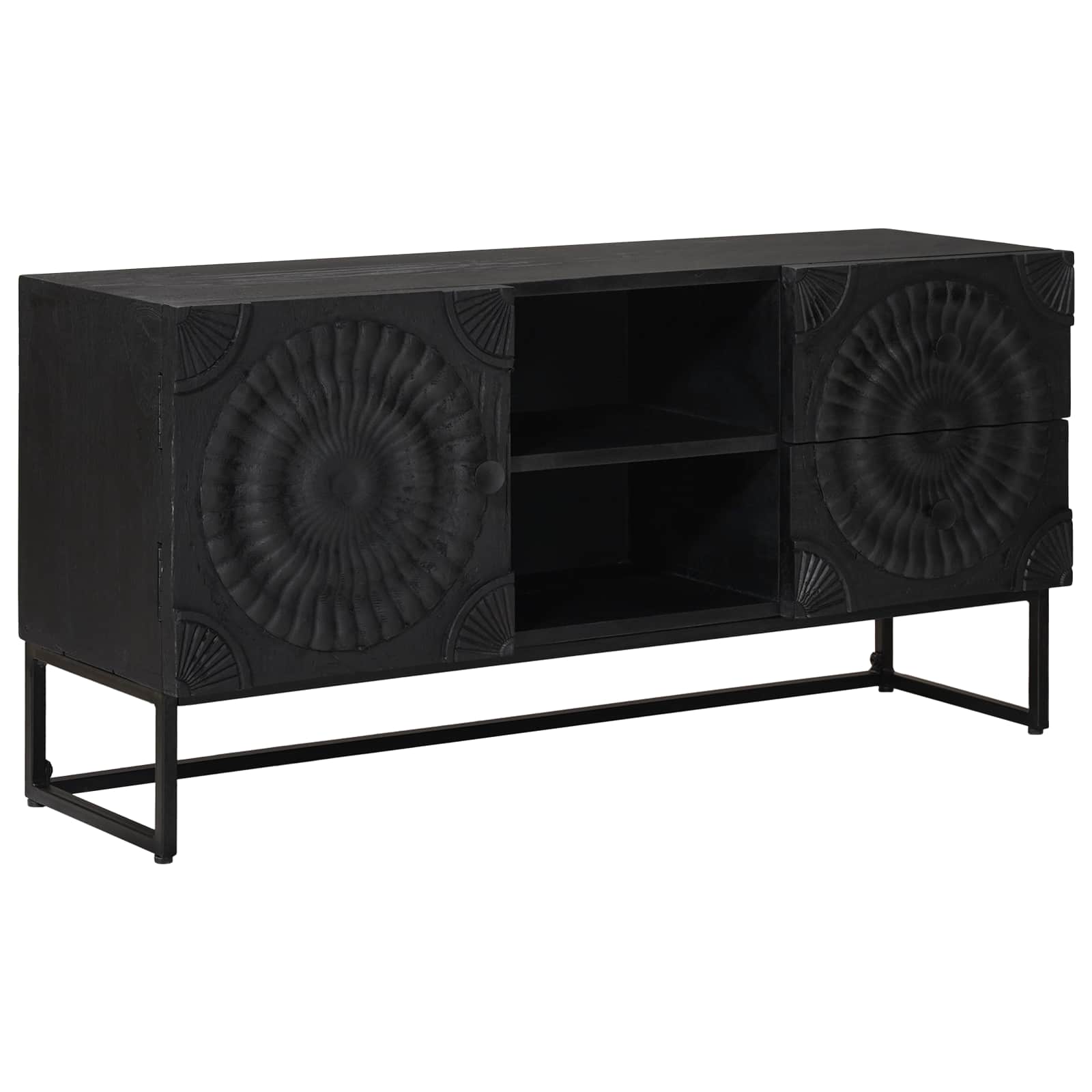 vidaXL TV Cabinet Black 105 x 30 x 54 cm 1