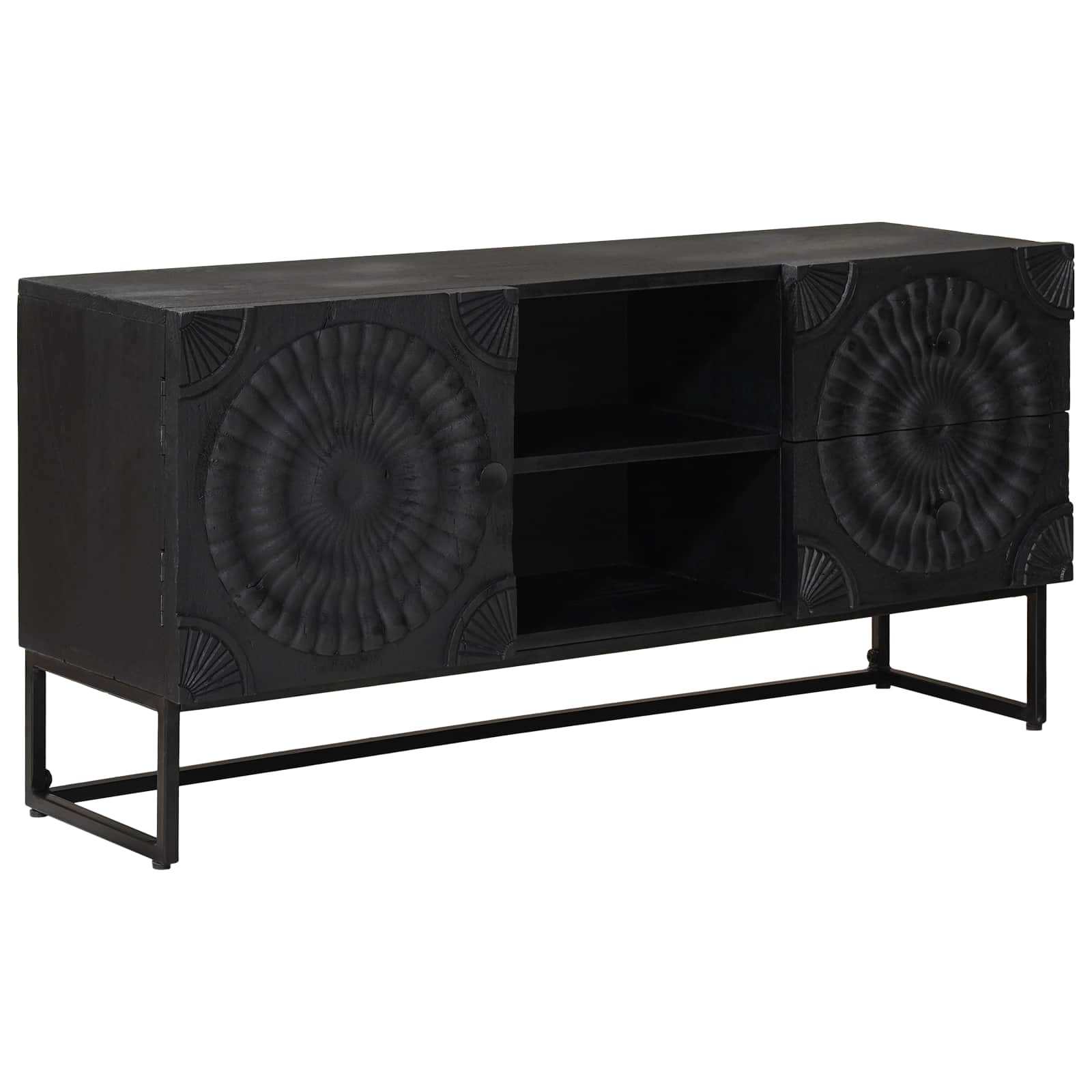 vidaXL TV Cabinet Black 105 x 30 x 54 cm 3