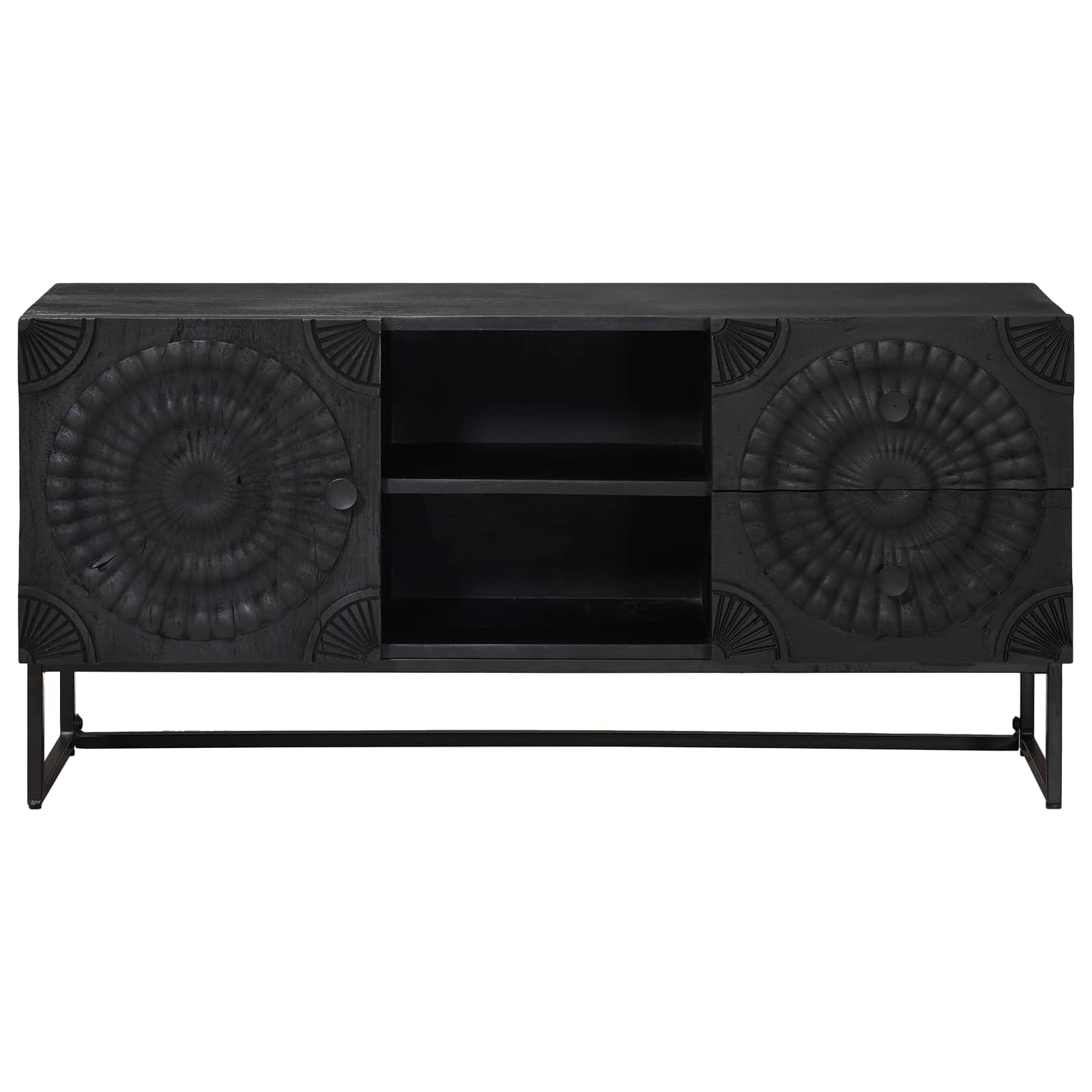 vidaXL TV Cabinet Black 105 x 30 x 54 cm 5